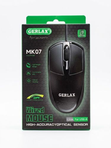 GERLAX MK07 WIRED MOUSE (1M WARRANTY)