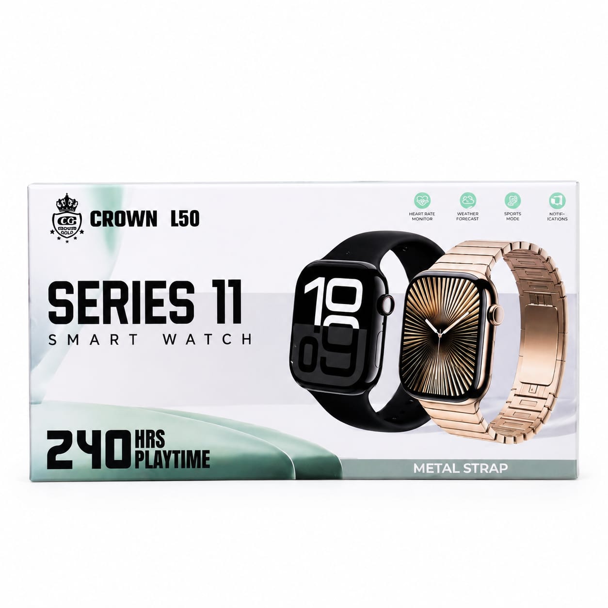 CROWN L50 Series 11 Smart Watch with Metal Strap