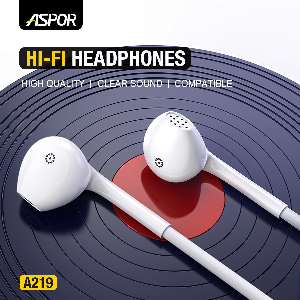 ASPOR EARPHONE - A219 (1M WARRANTY)