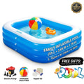 Family Inflatable Swimming Pool Set - 5ft L × 3.6ft W × 1.7ft H